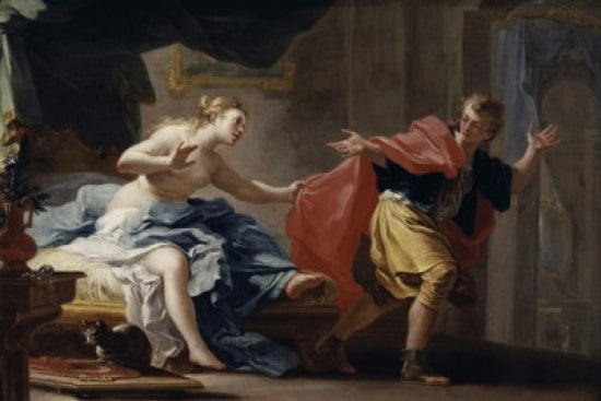 Joseph and Potiphar's Wife Fine Art Print by Filippo Falciatore