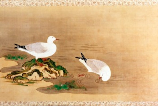 Ducks handscroll Japanese art poster print from Smithsonian Institution