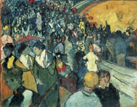 Arena In Arles Art Print by Vincent van Gogh, vibrant colors, oil on canvas.