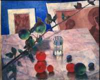 Still Life in Pink: Branch of an Apple Tree art print by Kuzma Petrov-Vodkin
