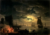 The Harbor of Palermo oil painting print by G. Vernet