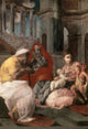 Holy Family with St. Elizabeth and John art print by Francesco Primaticcio, 1541.