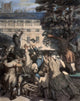 Camille Moulin At The Royal Palace (1848-1849) watercolor print by Honore Daumier.