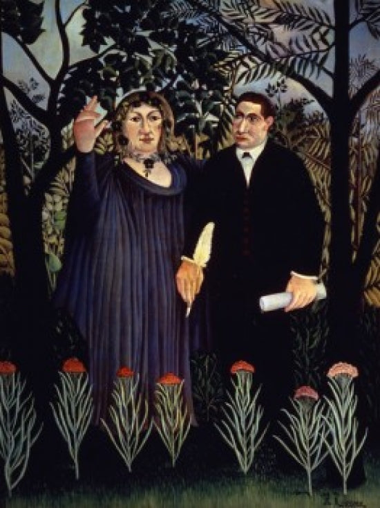 A Poet Inspired By The Muse Portrait by Henri Rousseau, 1909.
