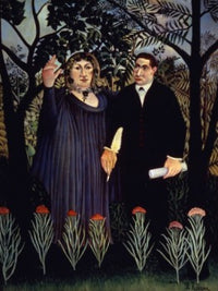 A Poet Inspired By The Muse Portrait by Henri Rousseau, 1909.