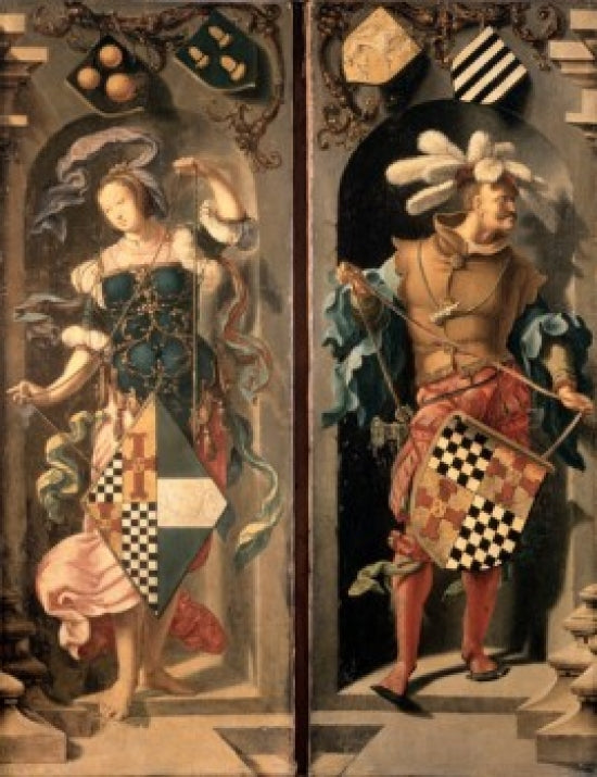 Healing of the Blind Man of Jericho Triptych by Lucas van Leyden poster print