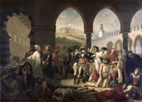 Napoleon Bonaparte Visiting the Plague Stricken at Jaffa Poster Print by Antoine-Jean Gros