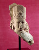 Bust of Surya sculpture print - Cambodian art from the 7th-8th century.