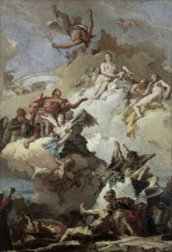 Apotheosis of Aeneas oil sketch poster print by Giovanni Battista Tiepolo