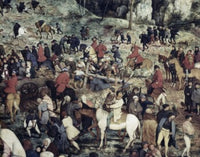 Detail of The Procession to Calvary by Pieter Bruegel the Elder, oil on wood panel.