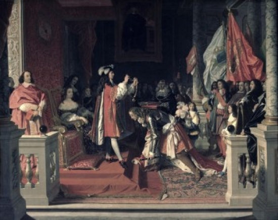 Philip V Making 1st Duke of Berwick Cavalier of the Golden Fleece Poster Print by Jean Auguste Dominique Ingres