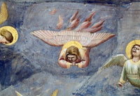 The Lamentation Detail Fresco Print by Giotto di Bondone, showcasing intricate details and vibrant colors.