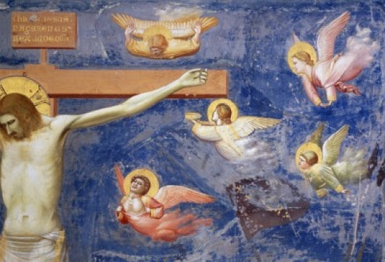 The Crucifixion detail fresco by Giotto, Padua, Italy poster print