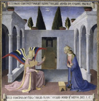 The Annunciation detail from the Life of Christ by Fra Angelico, poster print