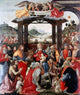 Adoration of the Magi Poster Print by Domenico Ghirlandaio, fine art print for home decor.