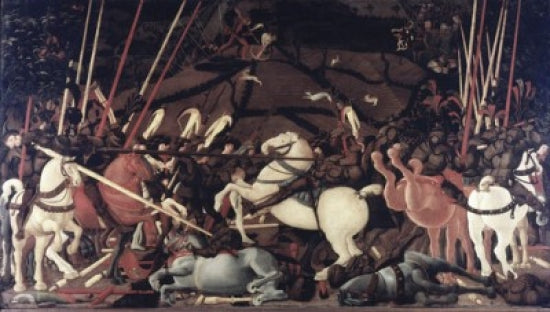 Battle of San Romano fine art print by Paolo Uccello, Renaissance artwork.