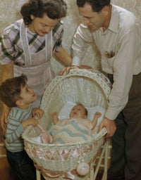 Mid adult couple with their son and daughter poster print