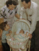 Mid adult couple with their son and daughter poster print
