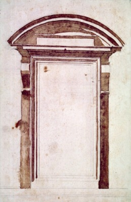 Doorway Design Poster Print by Michelangelo Buonarroti - Galleria degli Uffizi