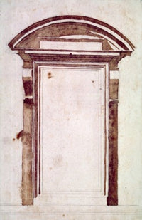 Doorway Design Poster Print by Michelangelo Buonarroti - Galleria degli Uffizi