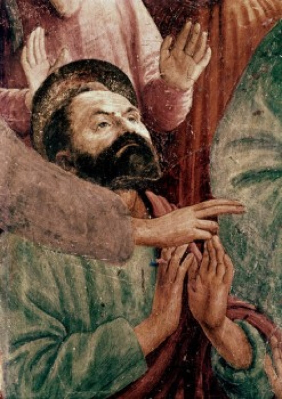 St. Peter Resurrects The Child Of Theophilus - Detail #4 by Masaccio fresco print, available in multiple sizes.