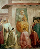 St. Peter in the Teacher's Chair fresco print by Masaccio, 1425-28, Cappella Brancacci, Santa Maria del Carmine, Florence