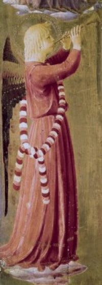 Two Angels - Detail 2 Fine Art Print by Fra Angelico, Italian Renaissance art