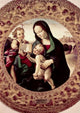 The Holy Family poster print by Girolamo del Pacchia, featuring serene religious art.