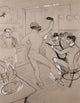 Chocolat Dansant fine art print by Henri de Toulouse-Lautrec showcasing vibrant Parisian cabaret scene.
