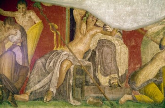 Roman Fresco from Pompeii's Villa of the Mysteries Poster Print