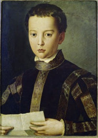 Portrait of Francesco I de Medici Fine Art Print by Agnolo Bronzino, Tempera on wood, Galleria degli Uffizi