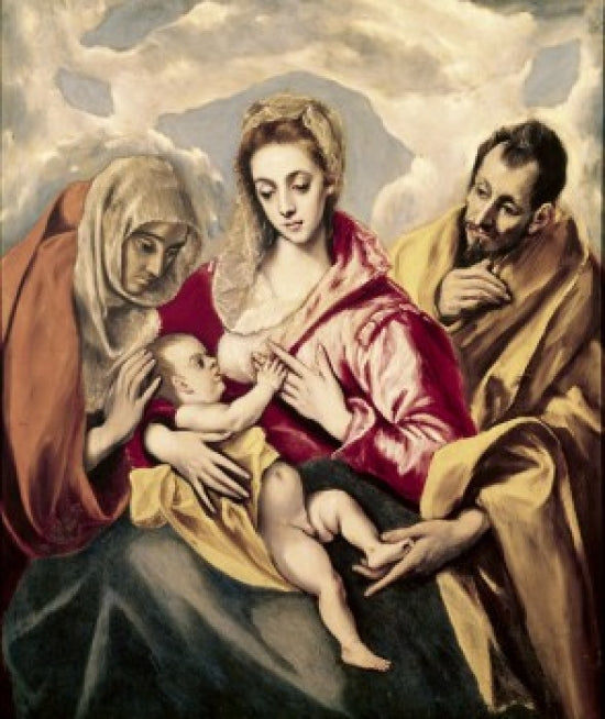 Holy Family Madonna Feeding Christ Fine Art Print by El Greco