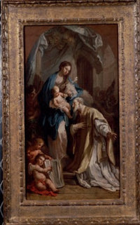 St. Filippi Neri Adoring Virgin & Child Poster Print by Sebastiano Conca