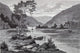 Ramapo River Etching Poster Print showcasing serene landscape