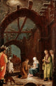 Adoration in the Snow Poster Print by Wolfgang Huber showcasing a serene winter scene.