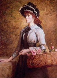 Sweet Emma Moreland Poster Print by John Everett Millais, Victorian art