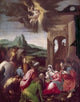 The Nativity Poster Print by Jacopo Bassano, featuring a classical depiction of Christ's birth.