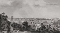 City of New York Etching Poster Print showcasing iconic cityscape