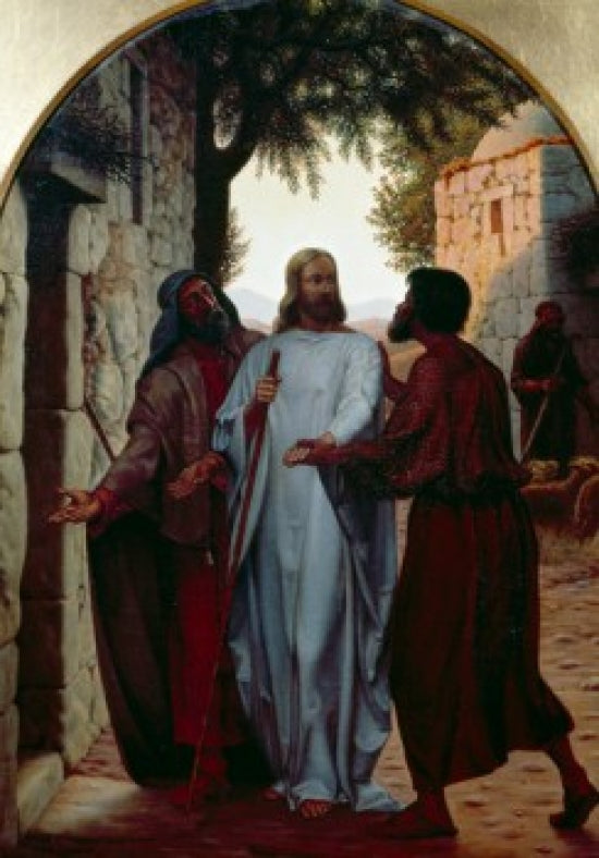 Jesus and Disciples at Emmaus Poster Print by Christen Dalsgaard
