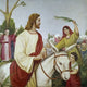 Entry into Jerusalem art print by Vittorio Bianchini, showing vibrant colors and historical significance.