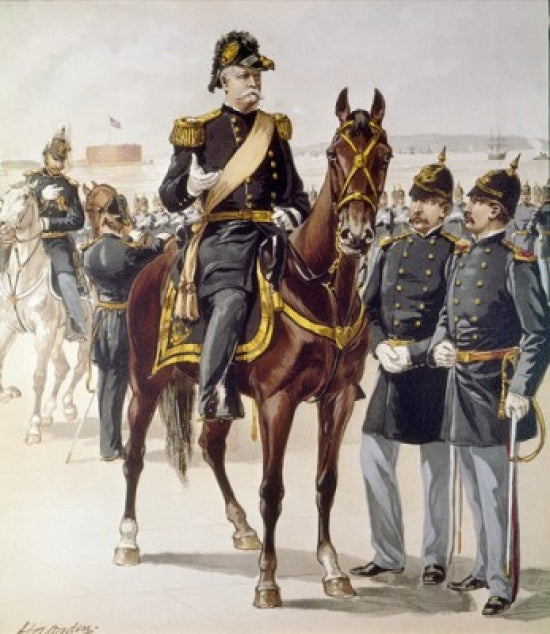 Major General Hancock poster print by Henry Alexander Ogden, showcasing military officers.