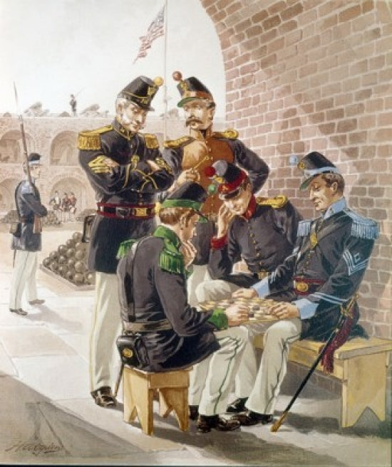 Engineer Foot-Rifles Dragoon Poster Print showcasing military history art.