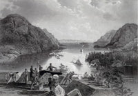West Point and The Highlands 1868 etching poster print