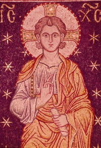 Jesus Blessing Mosaic Poster Print - 13th Century Artwork