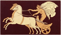 Chariot Race Poster Print artwork from 470 B.C., ancient Greek culture.