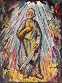Saint Simon poster print by Vladimir Mazuranic, available in multiple sizes.