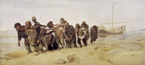 Volga Bargemen Fine Art Print by Ilja Efimovic Repin