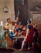 Peter's Denial poster print by Hendrick Krock, depicting a biblical scene.