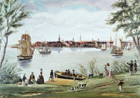 New York Shortly After Independence East River Scene Poster Print