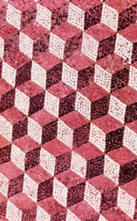 Cube Pattern Mosaic Poster Print - Vibrant Geometric Art